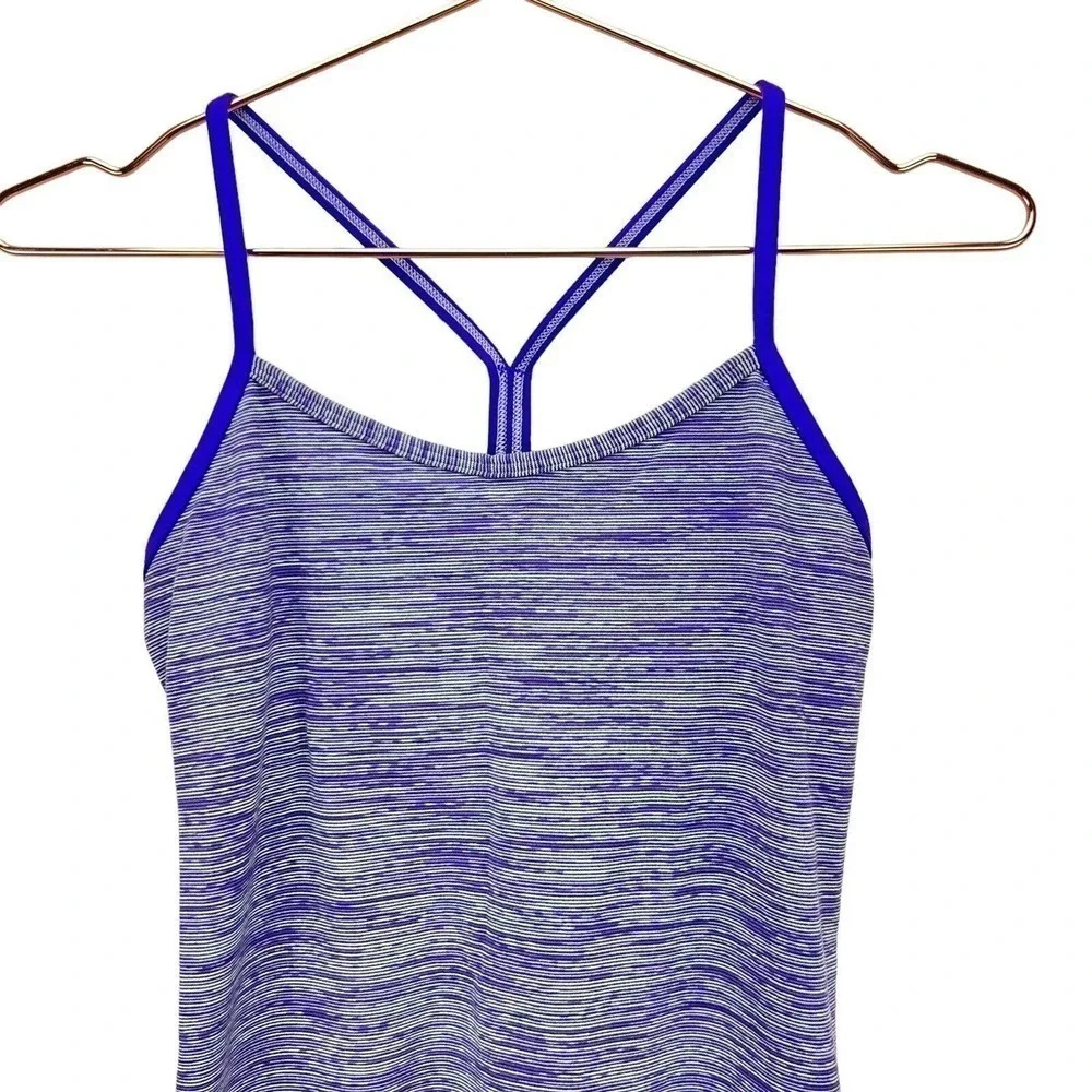 LULULEMON Wee are from Space Power Y Racerback Heather Purple Tank Top Women's 6